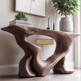 Mythrion Sculpted Solid Wood Console Table - Timberustic Console Table