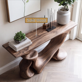 Mythrion Sculpted Solid Wood Console Table - Timberustic Console Table
