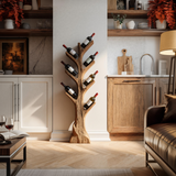 Natural Aesthetic Solid Wood Wine Rack