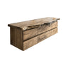 Velmora Live Edge Solid Wood Floating Bathroom Vanity with Drawers Natural Oak - Timberustic Floating Bathroom Vanity With Drawers