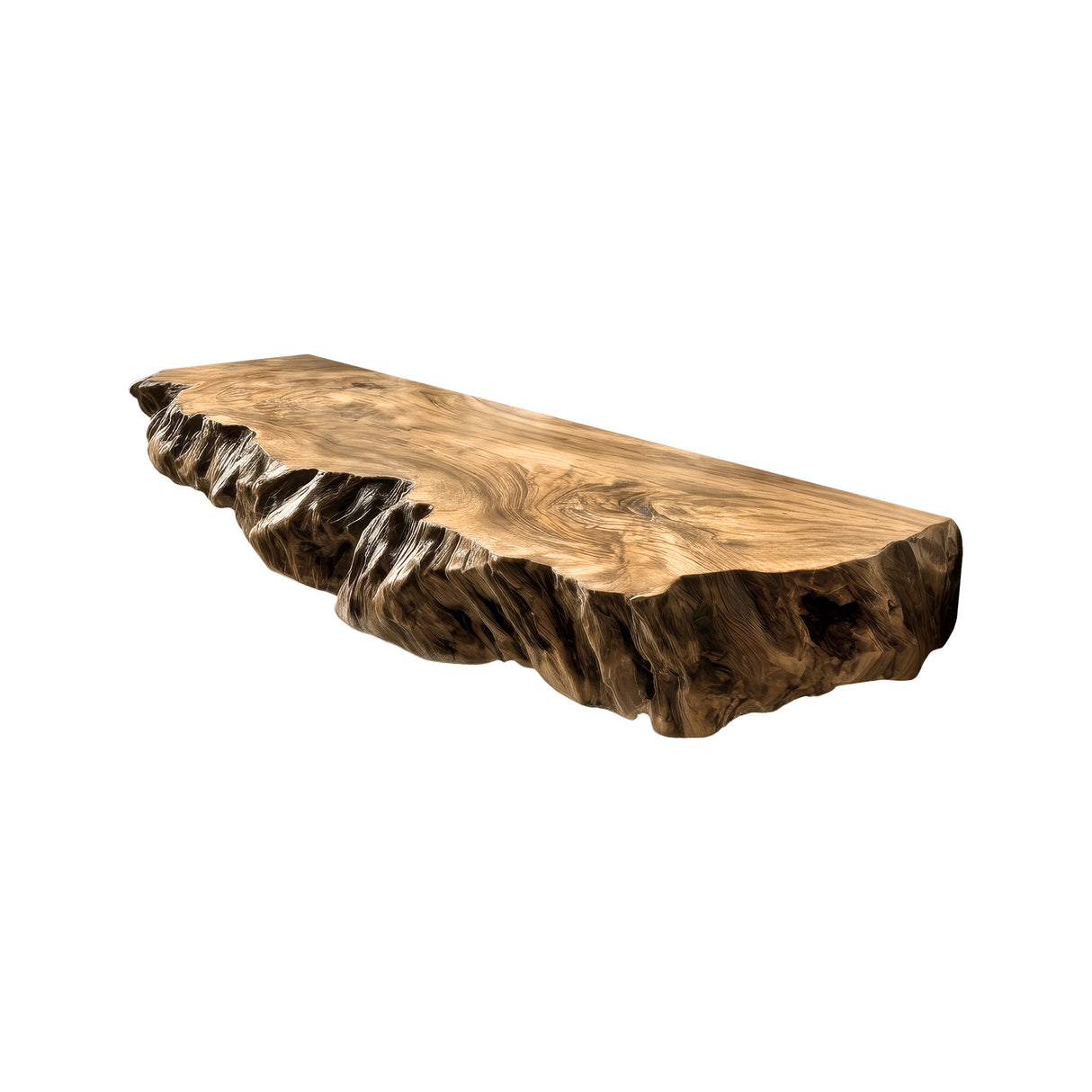 Norvian Live Edge Solid Wood Floating Bathroom Vanity SPA905613 Natural Oak - Timberustic Floating Bathroom Vanity