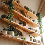 Natureroot Live-Edge Solid Wood Tree Bookshelf - Timberustic Tree Bookshelf