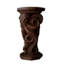 Nautivar Solid Wood Sculpted Pedestal Stand Dark Walnut - Timberustic Pedestal Stand