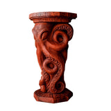Nautivar Solid Wood Sculpted Pedestal Stand Mahogany - Timberustic Pedestal Stand