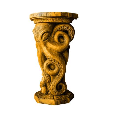 Nautivar Solid Wood Sculpted Pedestal Stand Teak - Timberustic Pedestal Stand