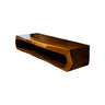 Nerava Sculpted Solid Wood Floating Bathroom Vanity with Open Storage Brown - Timberustic Floating Bathroom Vanity with Open Storage