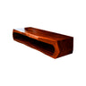 Nerava Sculpted Solid Wood Floating Bathroom Vanity with Open Storage Mahogany - Timberustic Floating Bathroom Vanity with Open Storage