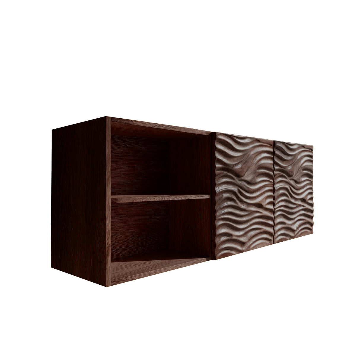 Nerith Sculpted Solid Wood Floating Bathroom Cabinet
