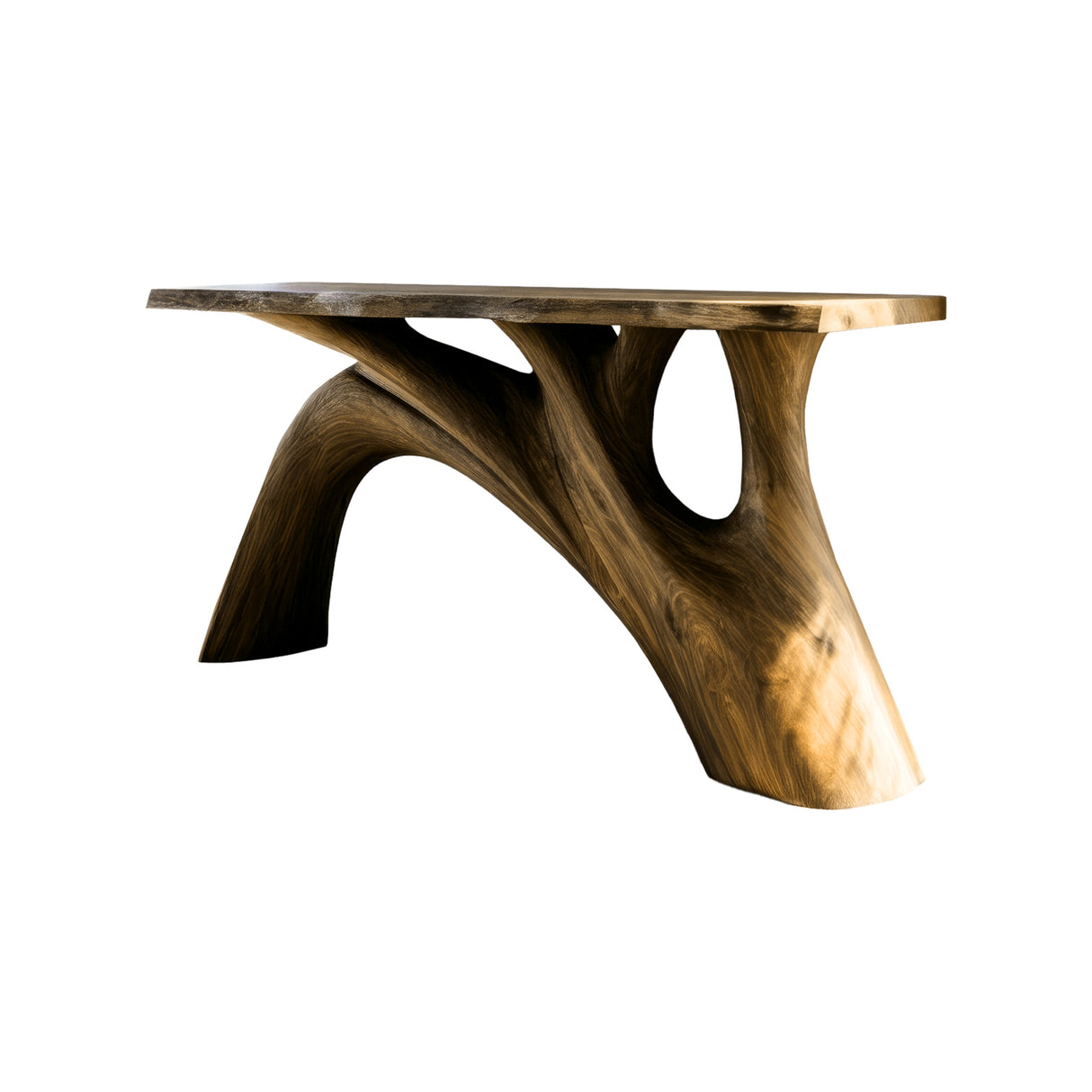 Nerith Treeform Sculpted Solid Wood Freestanding Bathroom Vanity Natural Oak - Timberustic Freestanding Bathroom Vanity