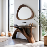 Nerith Treeform Sculpted Solid Wood Freestanding Bathroom Vanity - Timberustic Freestanding Bathroom Vanity
