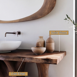Nerith Treeform Sculpted Solid Wood Freestanding Bathroom Vanity - Timberustic Freestanding Bathroom Vanity