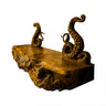 Nerithal Octopus Form Sculpted Solid Wood Floating Bathroom Vanity Teak - Timberustic Floating Bathroom Vanity