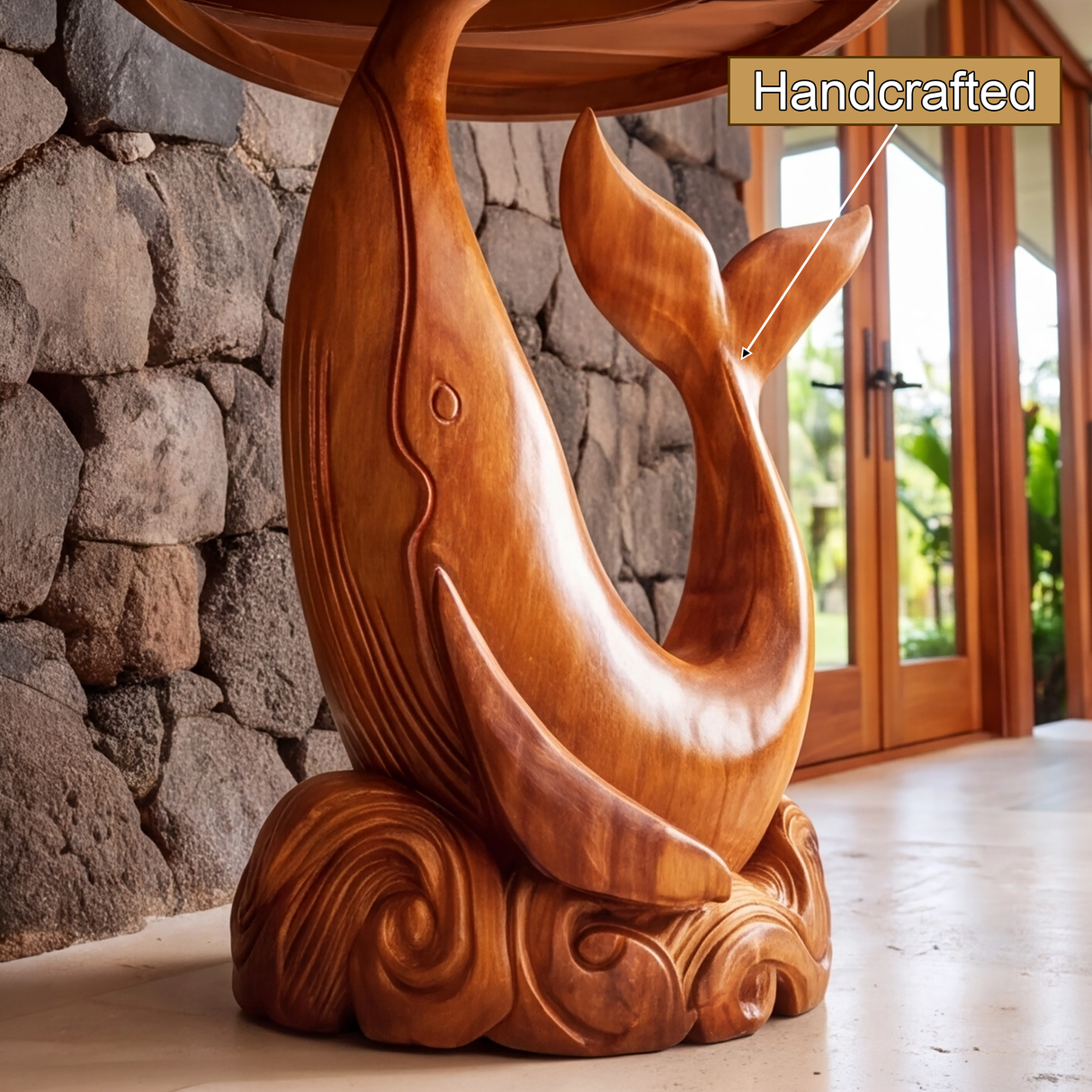 Nerovelle Sculpted Solid Wood Pedestal Stand - Timberustic Pedestal Stand