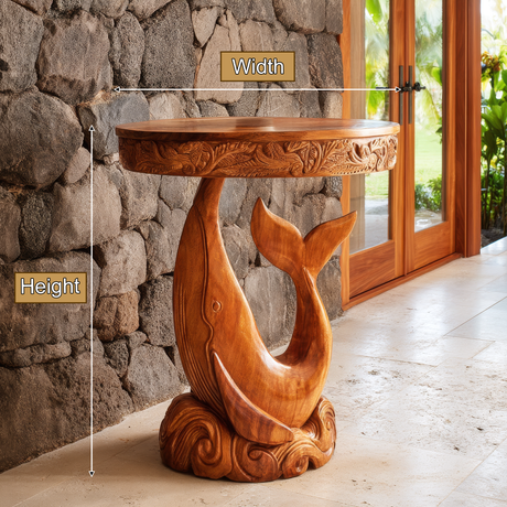 Nerovelle Sculpted Solid Wood Pedestal Stand - Timberustic Pedestal Stand