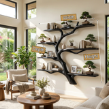 Nightbloom Handcrafted Solid Wood Tree Bookshelf