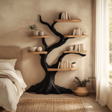 Nightbriar Handcrafted Solid Wood Tree Bookshelf - Timberustic Tree Bookshelf