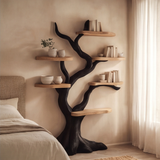 Nightbriar Handcrafted Solid Wood Tree Bookshelf - Timberustic Tree Bookshelf
