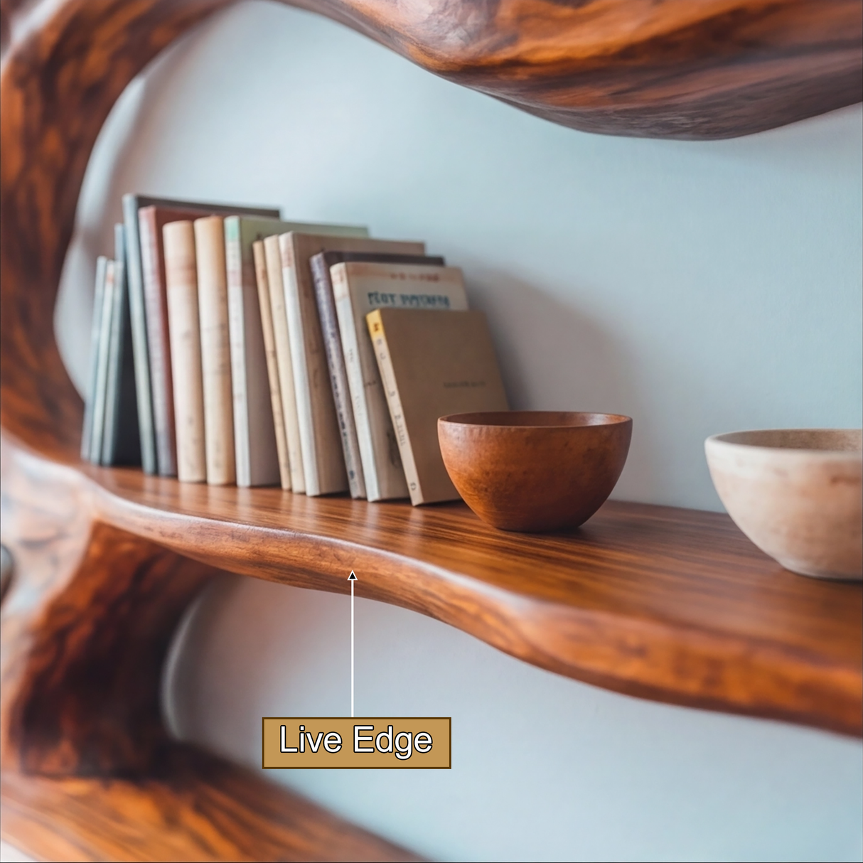 Noctaryn Flow Handcrafted Sculptured Tree Bookshelf - Timberustic Tree Bookshelf