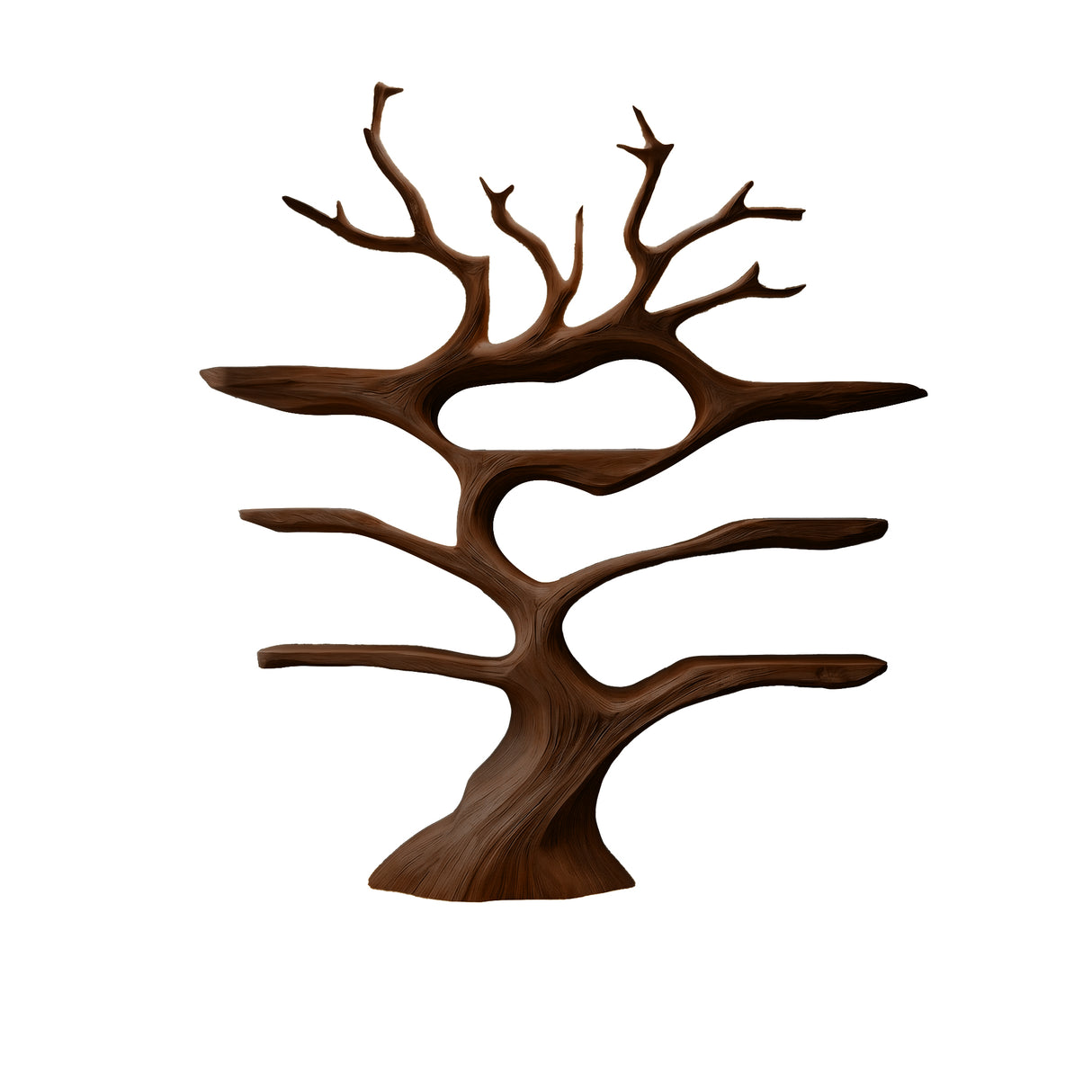 Noctavine Illuminated Tree Wine Rack Dark Walnut - Timberustic Tree Wine Rack