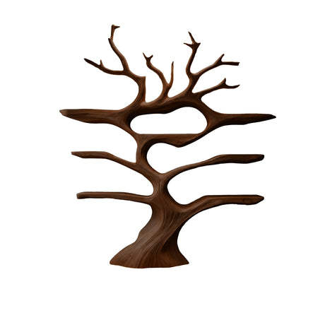 Noctavine Illuminated Tree Wine Rack Dark Walnut - Timberustic Tree Wine Rack