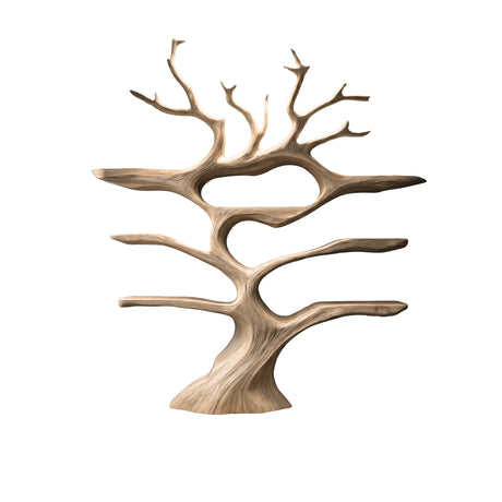 Noctavine Illuminated Tree Wine Rack Natural Oak - Timberustic Tree Wine Rack