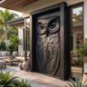 Nocteon Handcrafted Solid Wood Owl Double Doors Black - Timberustic Door