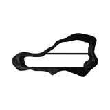 Noctis Sculpted Solid Wood Wine Display Shelf Black - Timberustic Wine Display Shelf