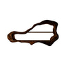 Noctis Sculpted Solid Wood Wine Display Shelf Dark Walnut - Timberustic Wine Display Shelf