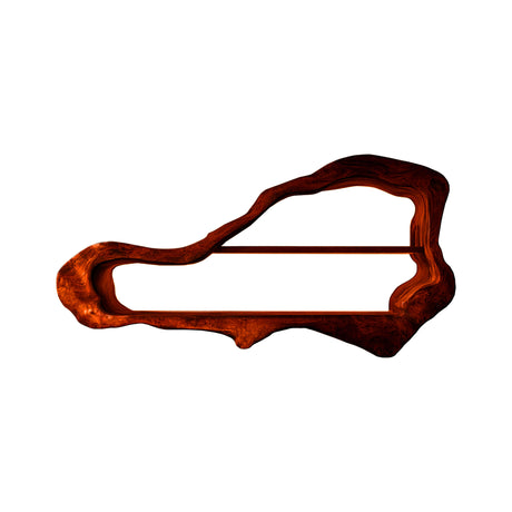 Noctis Sculpted Solid Wood Wine Display Shelf Mahogany - Timberustic Wine Display Shelf