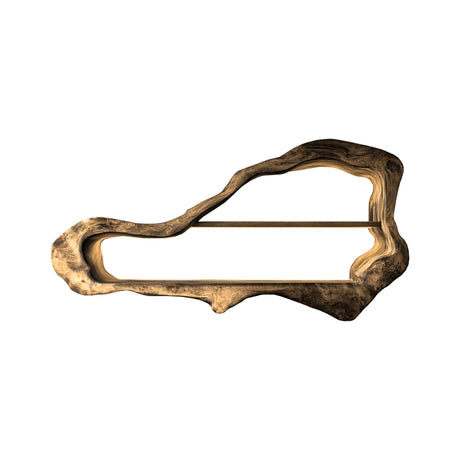 Noctis Sculpted Solid Wood Wine Display Shelf Natural Oak - Timberustic Wine Display Shelf