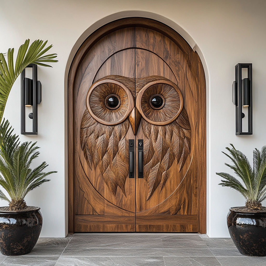 Noctyra Handcrafted Solid Wood Arched Double Doors - Timberustic Door