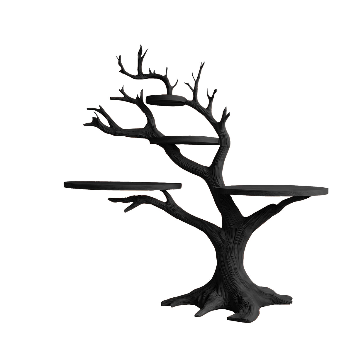 Noirbranch Sculpted Solid Wood Record Player Stand Black - Timberustic Record Player Stand With Storage