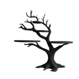 Noirbranch Sculpted Solid Wood Record Player Stand Black - Timberustic Record Player Stand With Storage