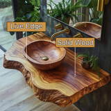 Norevia Live Edge Solid Wood Floating Bathroom Vanity SPA353543 - Timberustic Floating Bathroom Vanity