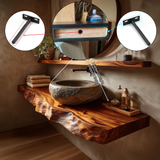 Norevyn Live Edge Solid Wood Floating Bathroom Vanity SPA965428 - Timberustic Floating Bathroom Vanity