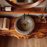 Norevyn Live Edge Solid Wood Floating Bathroom Vanity SPA965428 - Timberustic Floating Bathroom Vanity
