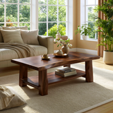 Norhaven Solid Wood Coffee Table with Shelf SPA240360 - Timberustic Coffee Table