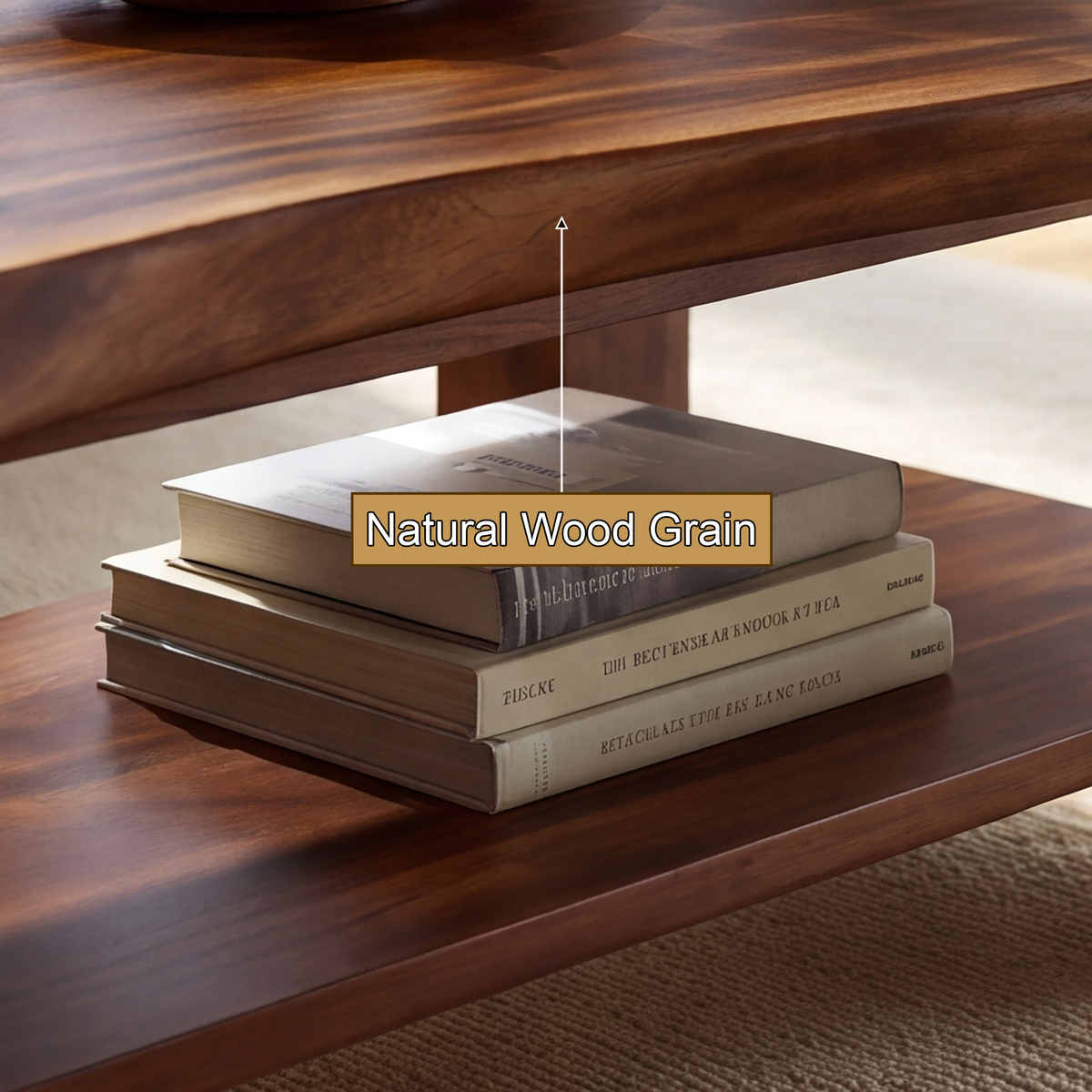 Norhaven Solid Wood Coffee Table with Shelf SPA240360 - Timberustic Coffee Table