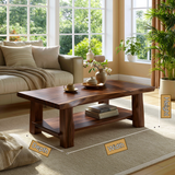 Norhaven Solid Wood Coffee Table with Shelf SPA240360 - Timberustic Coffee Table