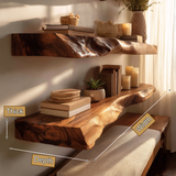 Norvain Live Edge Solid Wood Floating Shelf SPA802314 - Timberustic Floating Shelf