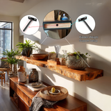 Norvane Live Edge Solid Wood Floating Shelf SPA129236 - Timberustic Floating Shelf