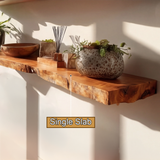 Norvane Live Edge Solid Wood Floating Shelf SPA129236 - Timberustic Floating Shelf