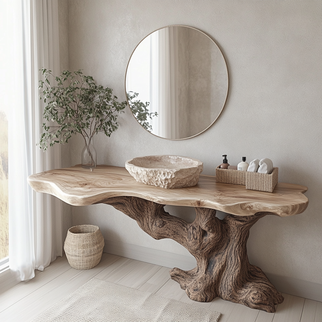 Norvane Rootform Solid Wood Freestanding Bathroom Vanity - Timberustic Freestanding Bathroom Vanity