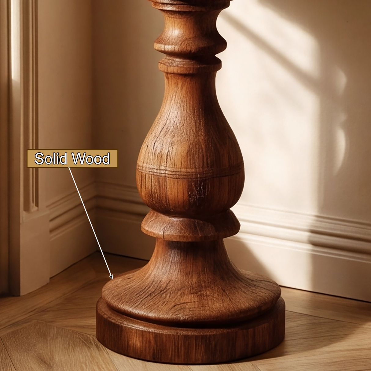 Norvane Solid Wood Pedestal Stand - Timberustic Pedestal Stand
