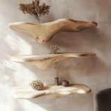 Norvane Solid Wood Sculpted Mushroom Floating Shelf SPA583678 - Timberustic Floating Shelf