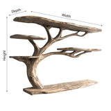 Norvaryn Live Edge Solid Wood Floating Kitchen Shelf - Timberustic Floating Kitchen Shelf