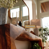 Norvayne Curved Solid Wood Console Table - Timberustic Console Table