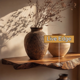 Norvella Live Edge Solid Wood Floating Shelf SPA583831 - Timberustic Floating Shelf