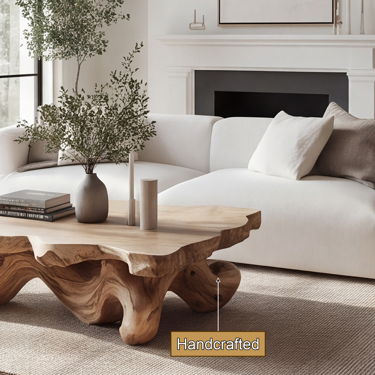 Norvelle Live Edge Solid Wood Coffee Table SPA364768 - Timberustic Coffee Table