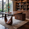 Norvelle Solid Wood Desk with Drawers Dark Walnut - Timberustic Desk With Drawers